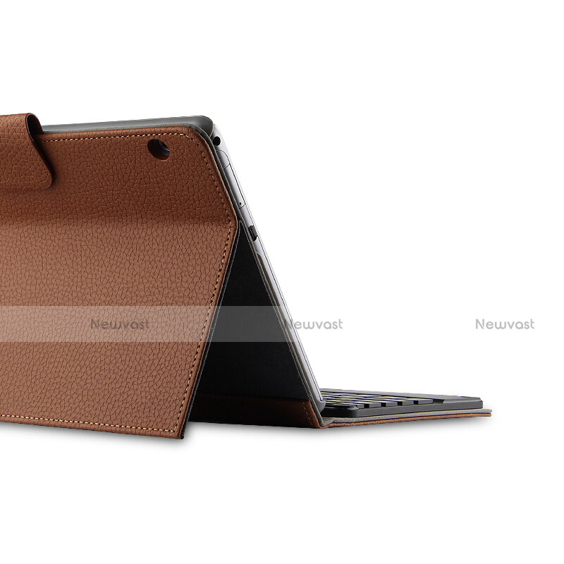 Leather Case Stands Flip Cover with Keyboard for Huawei MediaPad T3 10 AGS-L09 AGS-W09 Brown