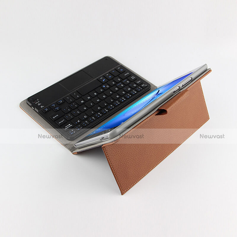 Leather Case Stands Flip Cover with Keyboard for Huawei MediaPad T3 8.0 KOB-W09 KOB-L09 Brown