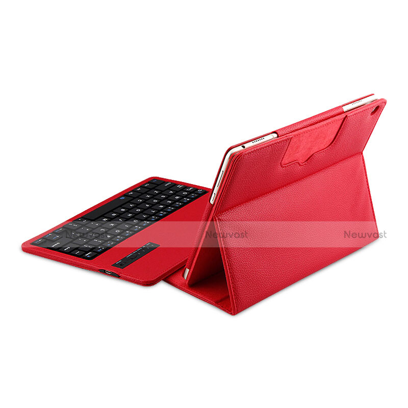 Leather Case Stands Flip Cover with Keyboard L01 for Huawei MediaPad M3 Lite 10.1 BAH-W09 Red