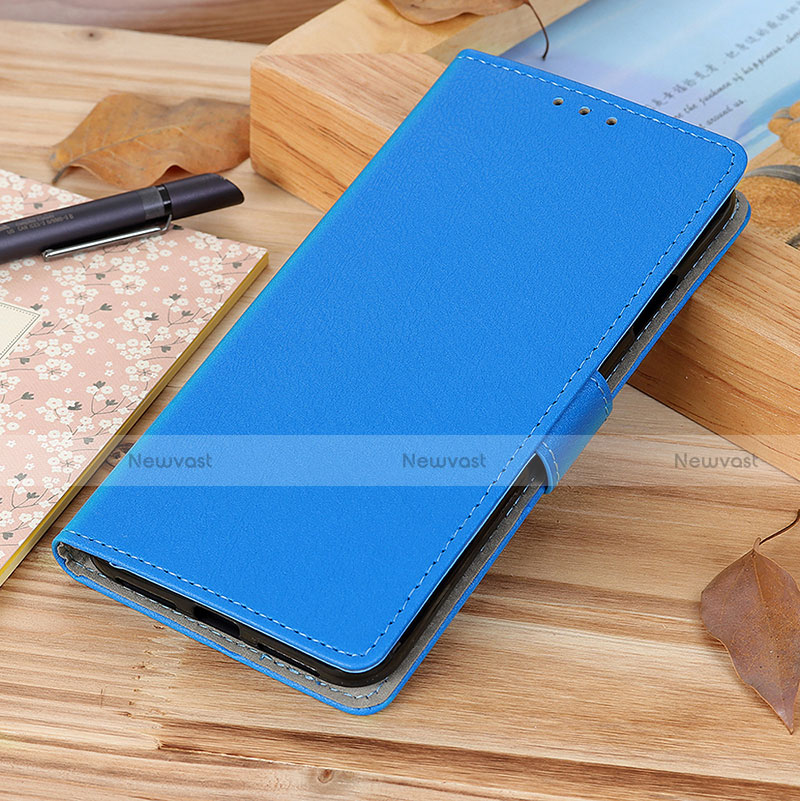 Leather Case Stands Flip Cover Z01 Holder for Apple iPhone 13 Pro Blue