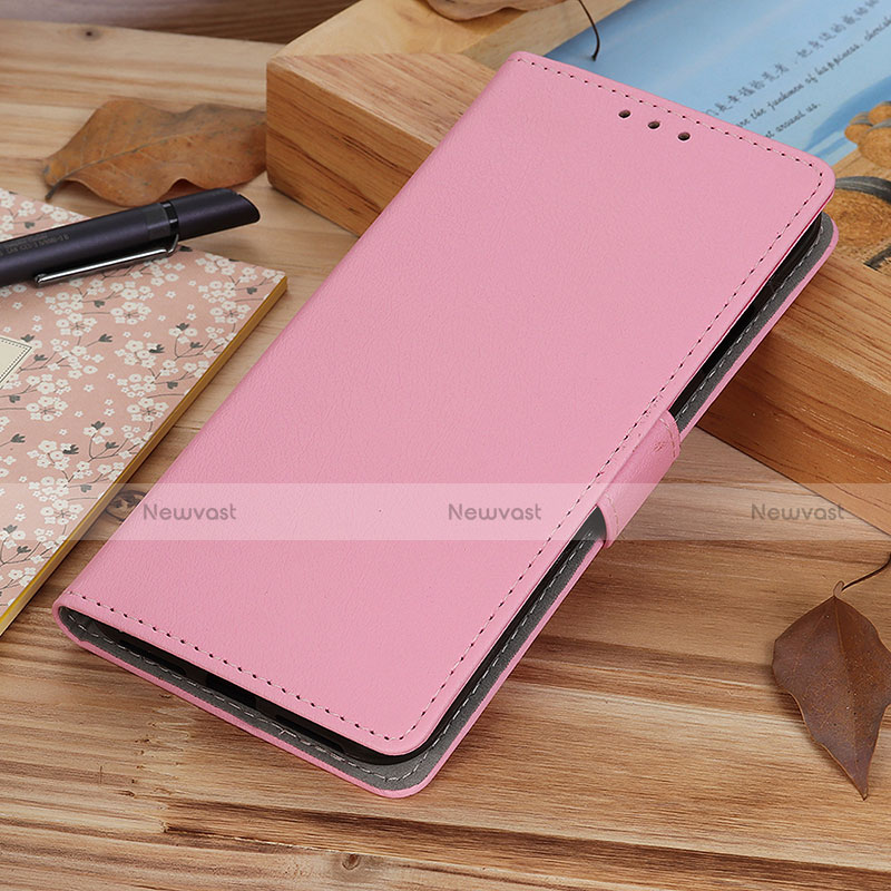 Leather Case Stands Flip Cover Z01 Holder for Apple iPhone 14 Pro Max Pink