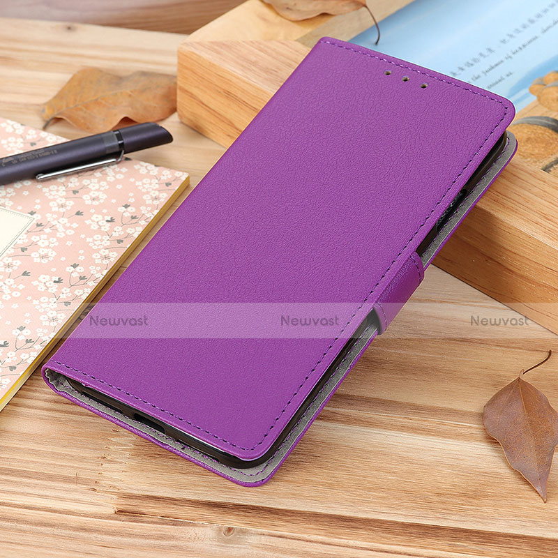 Leather Case Stands Flip Cover Z01 Holder for Apple iPhone 14 Pro Max Purple