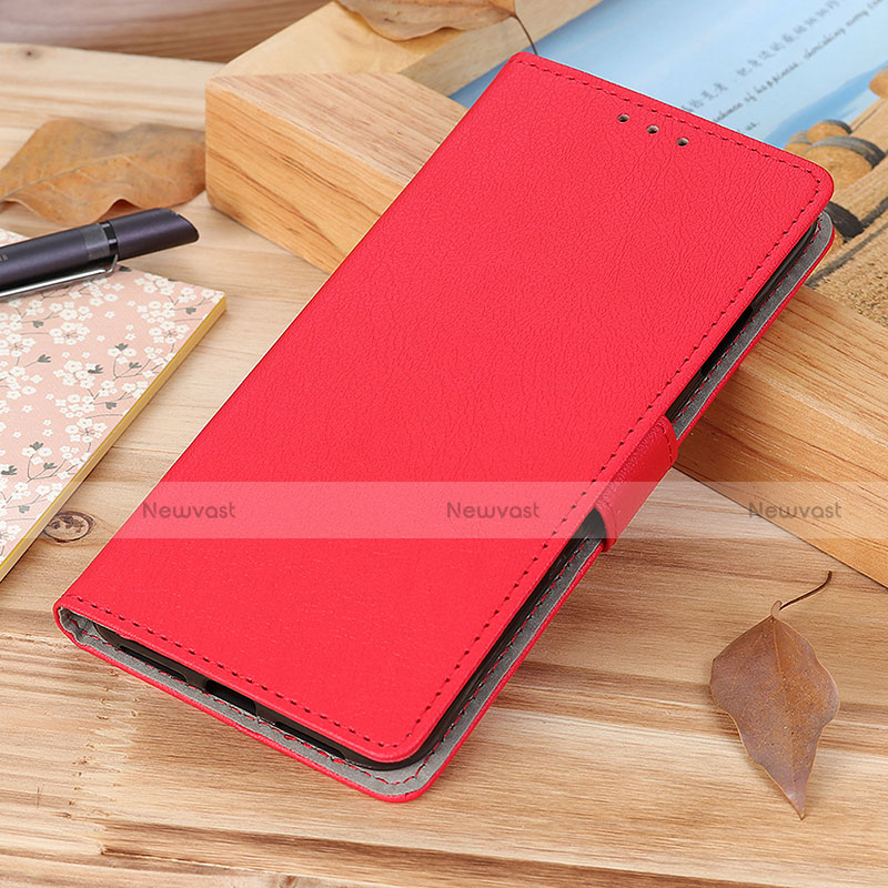 Leather Case Stands Flip Cover Z01 Holder for Apple iPhone 14 Pro Max Red