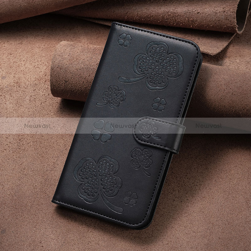 Leather Case Stands Flip Flowers Cover Holder BF1 for Oppo A15