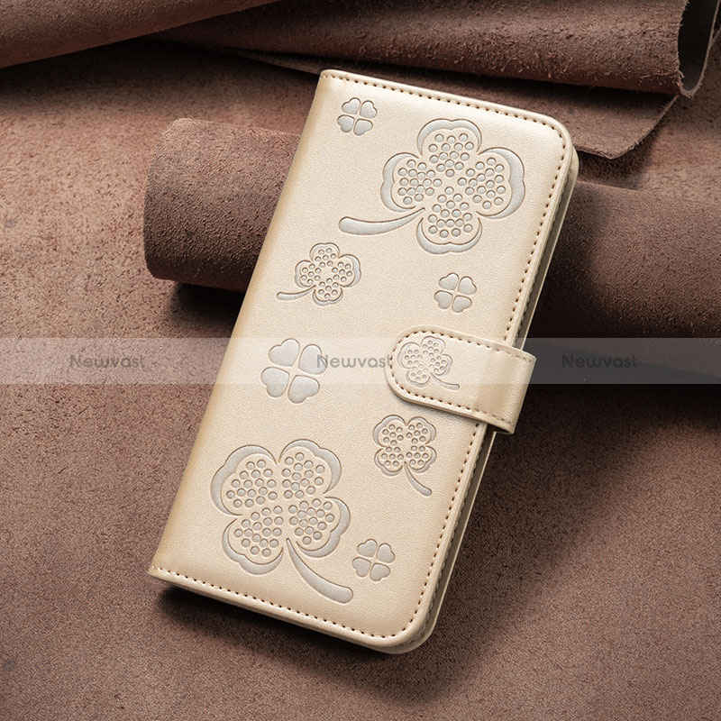 Leather Case Stands Flip Flowers Cover Holder BF1 for Oppo A15