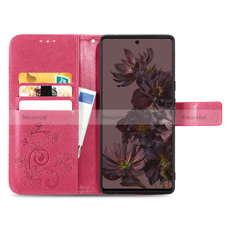 Leather Case Stands Flip Flowers Cover Holder for Google Pixel 7 Pro 5G