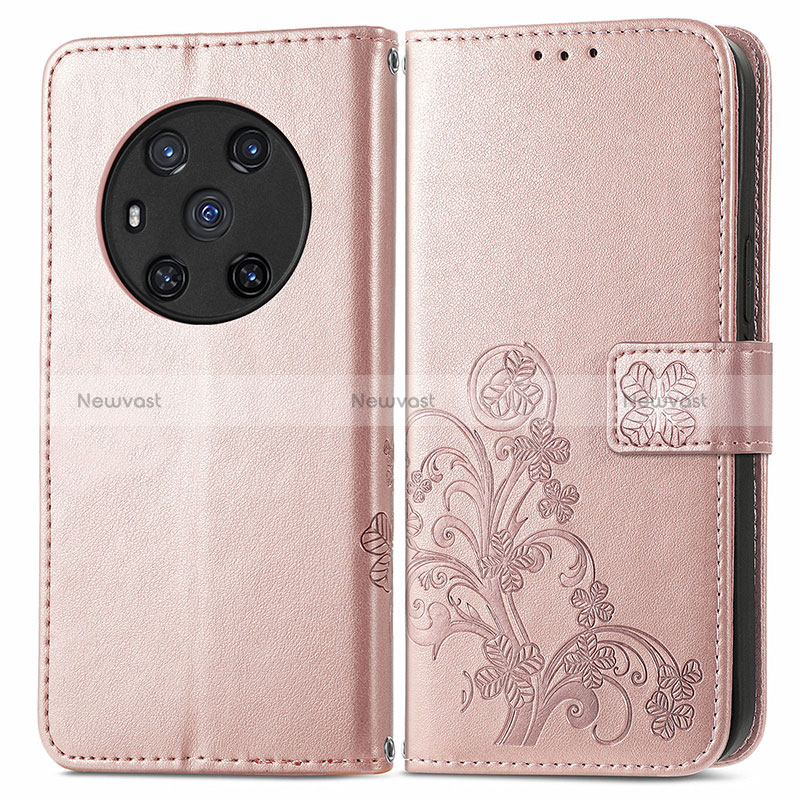 Leather Case Stands Flip Flowers Cover Holder for Huawei Honor Magic3 5G