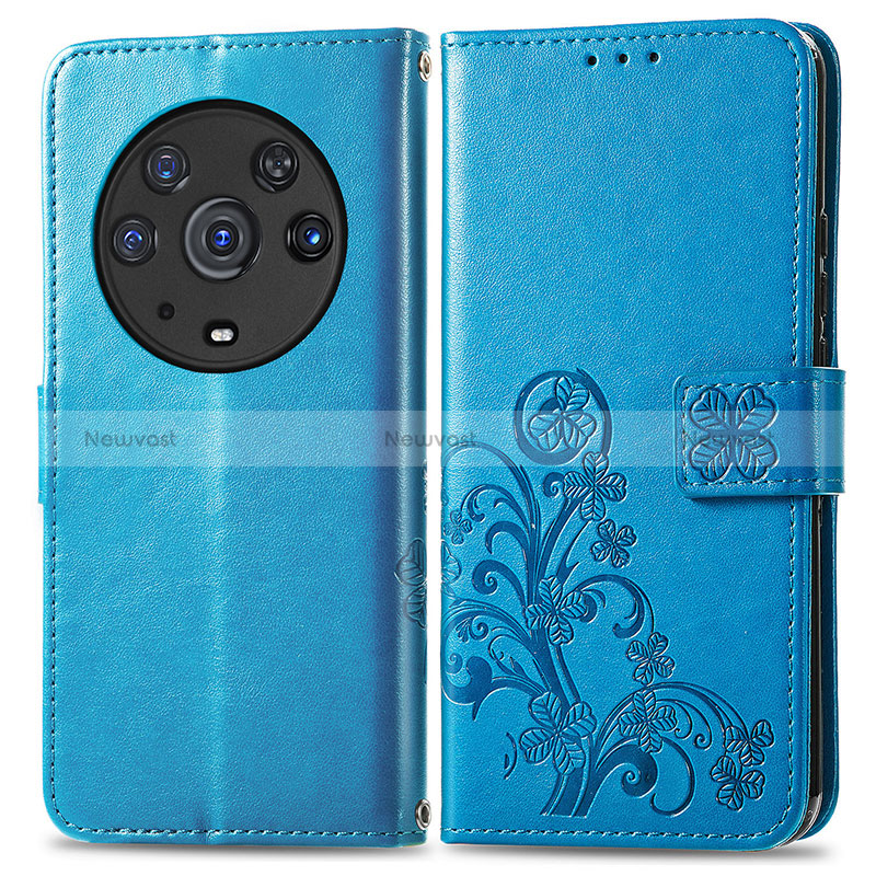 Leather Case Stands Flip Flowers Cover Holder for Huawei Honor Magic3 Pro 5G