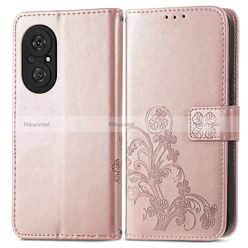 Leather Case Stands Flip Flowers Cover Holder for Huawei Nova 9 SE