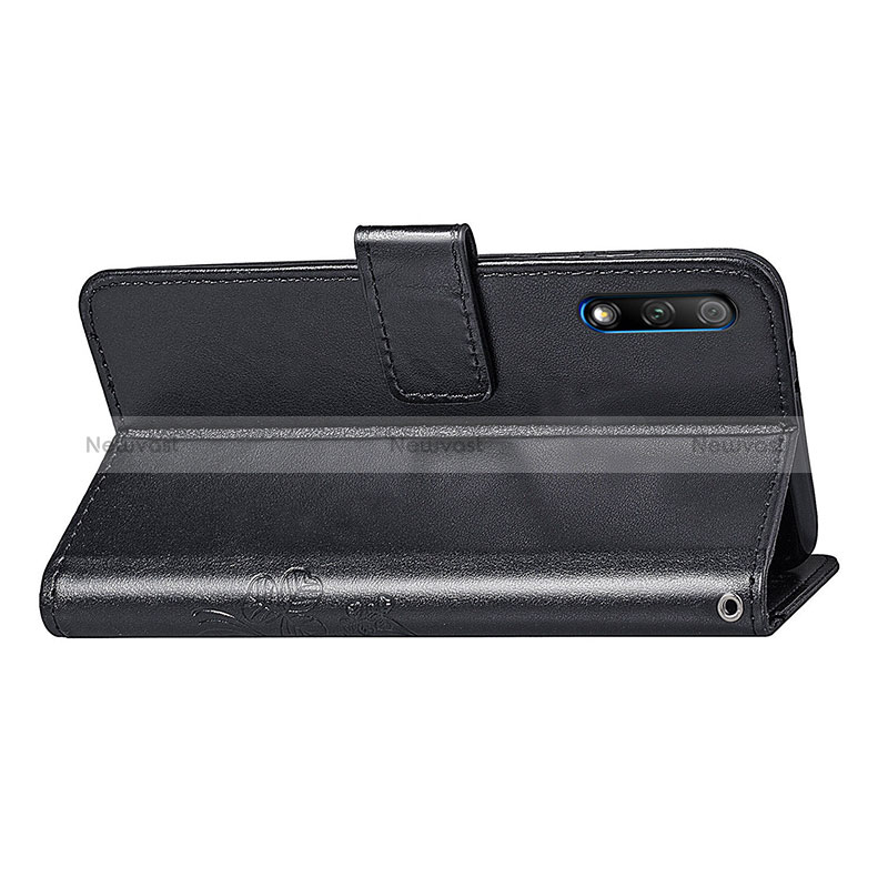 Leather Case Stands Flip Flowers Cover Holder for Huawei Y9 Prime (2019)