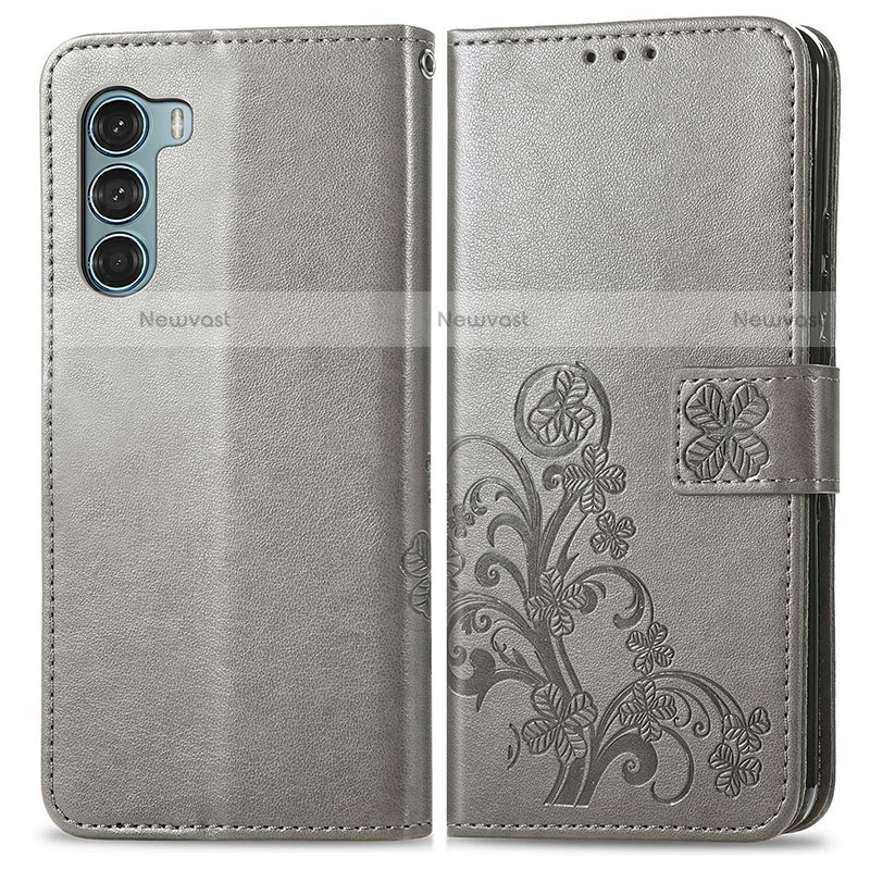 Leather Case Stands Flip Flowers Cover Holder for Motorola Moto Edge S30 5G