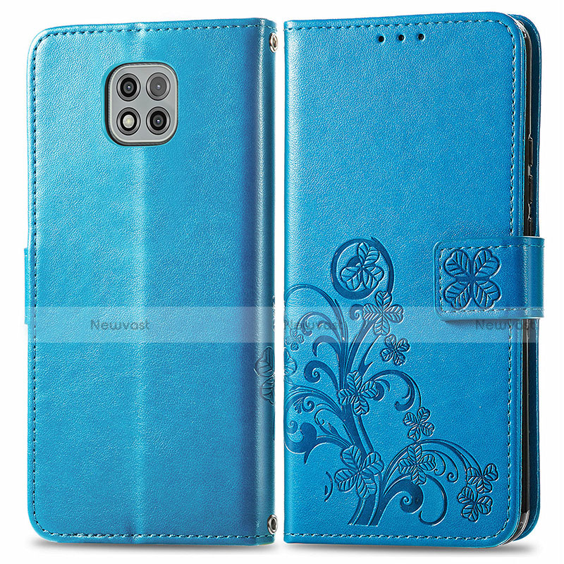 Leather Case Stands Flip Flowers Cover Holder for Motorola Moto G Power (2021)