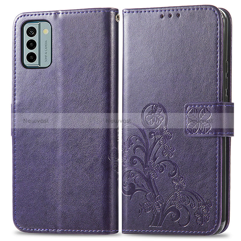 Leather Case Stands Flip Flowers Cover Holder for Nokia G22