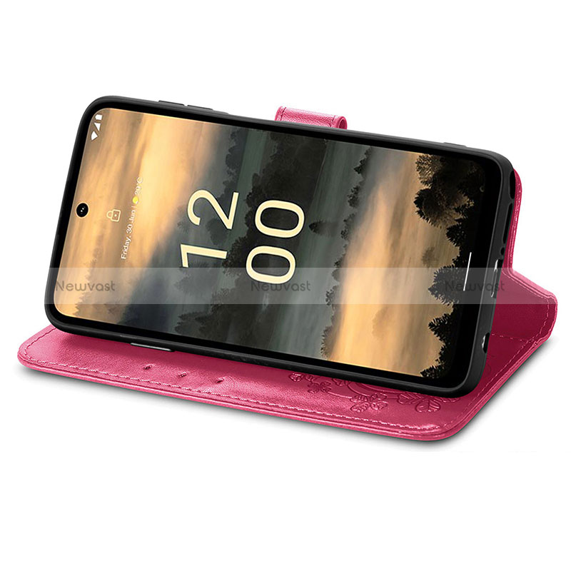 Leather Case Stands Flip Flowers Cover Holder for Nokia XR21