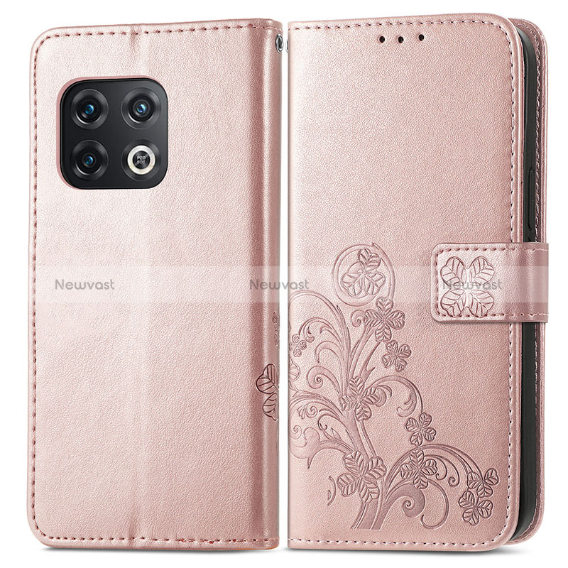 Leather Case Stands Flip Flowers Cover Holder for OnePlus 10 Pro 5G