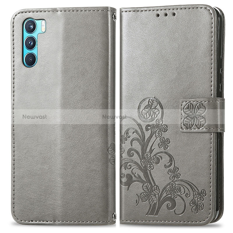 Leather Case Stands Flip Flowers Cover Holder for Oppo K9 Pro 5G