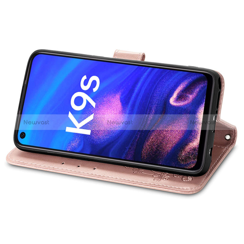 Leather Case Stands Flip Flowers Cover Holder for Realme 9 SE 5G