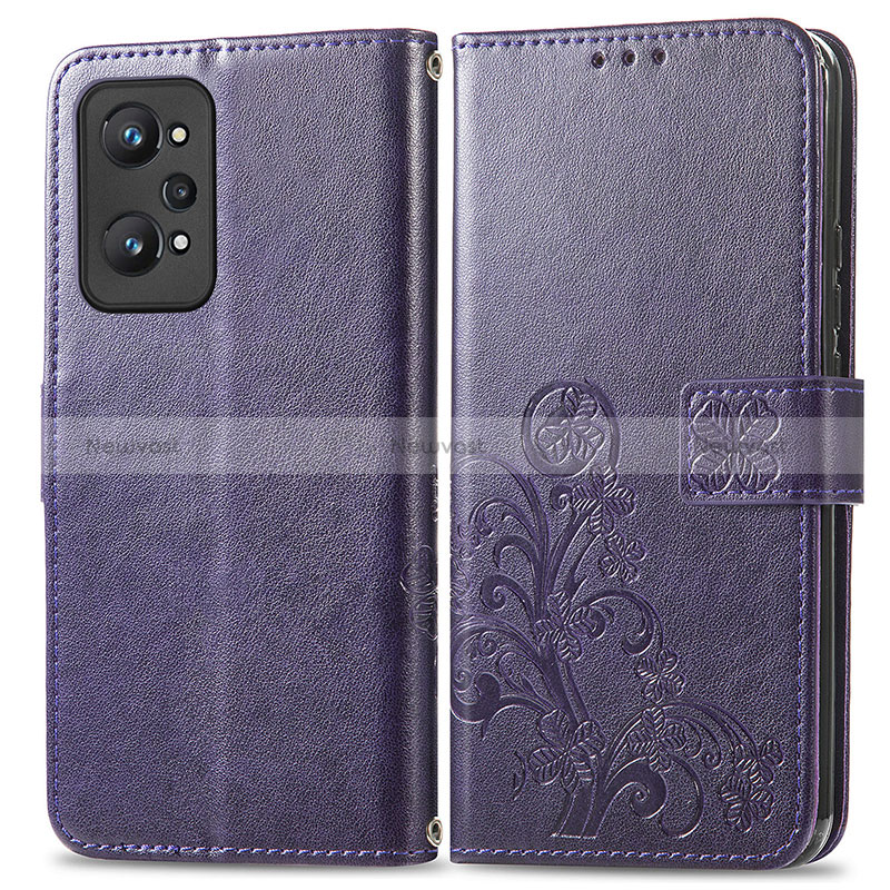 Leather Case Stands Flip Flowers Cover Holder for Realme GT Neo2 5G