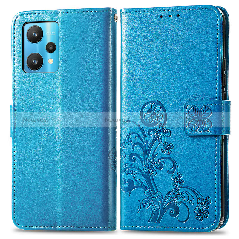 Leather Case Stands Flip Flowers Cover Holder for Realme V25 5G