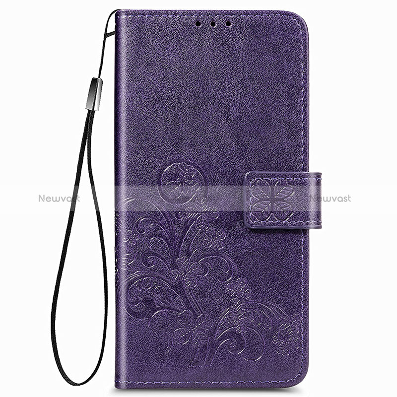 Leather Case Stands Flip Flowers Cover Holder for Samsung Galaxy A22 4G