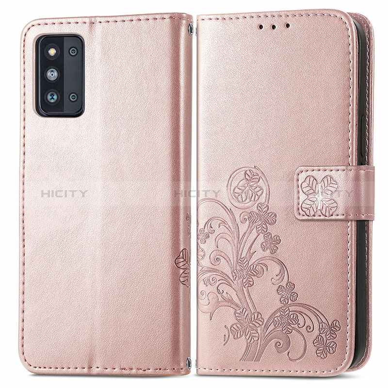 Leather Case Stands Flip Flowers Cover Holder for Samsung Galaxy F52 5G