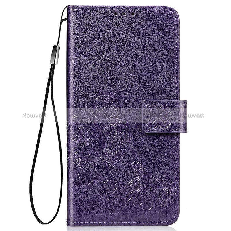 Leather Case Stands Flip Flowers Cover Holder for Samsung Galaxy M02s