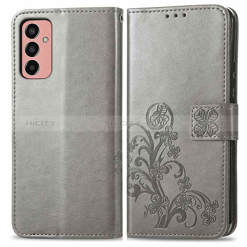 Leather Case Stands Flip Flowers Cover Holder for Samsung Galaxy M13 4G