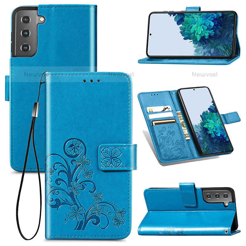 Leather Case Stands Flip Flowers Cover Holder for Samsung Galaxy S23 5G