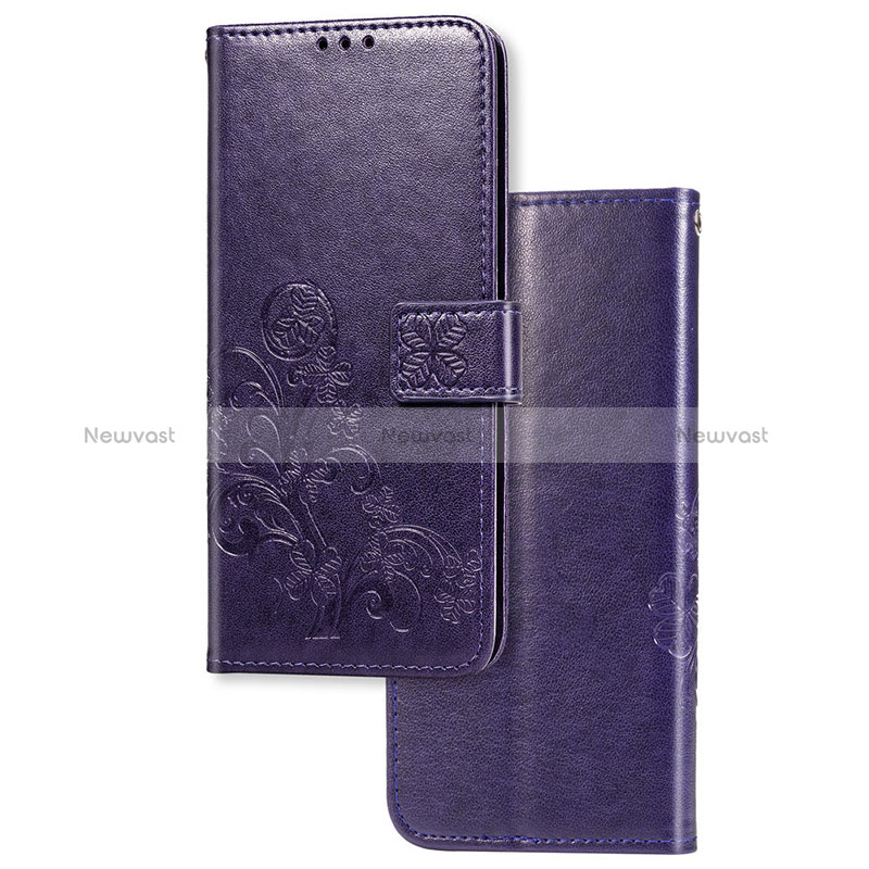 Leather Case Stands Flip Flowers Cover Holder for Sony Xperia 1