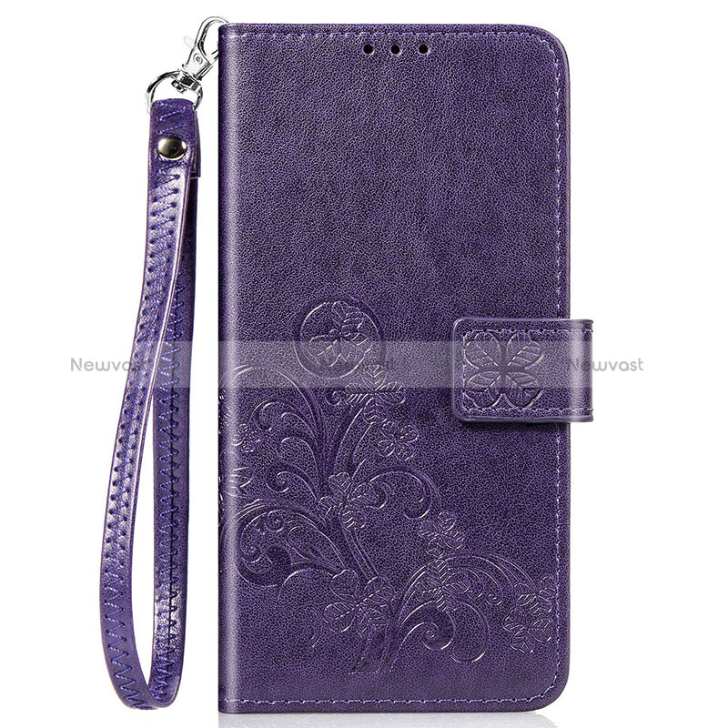 Leather Case Stands Flip Flowers Cover Holder for Sony Xperia 8 Lite