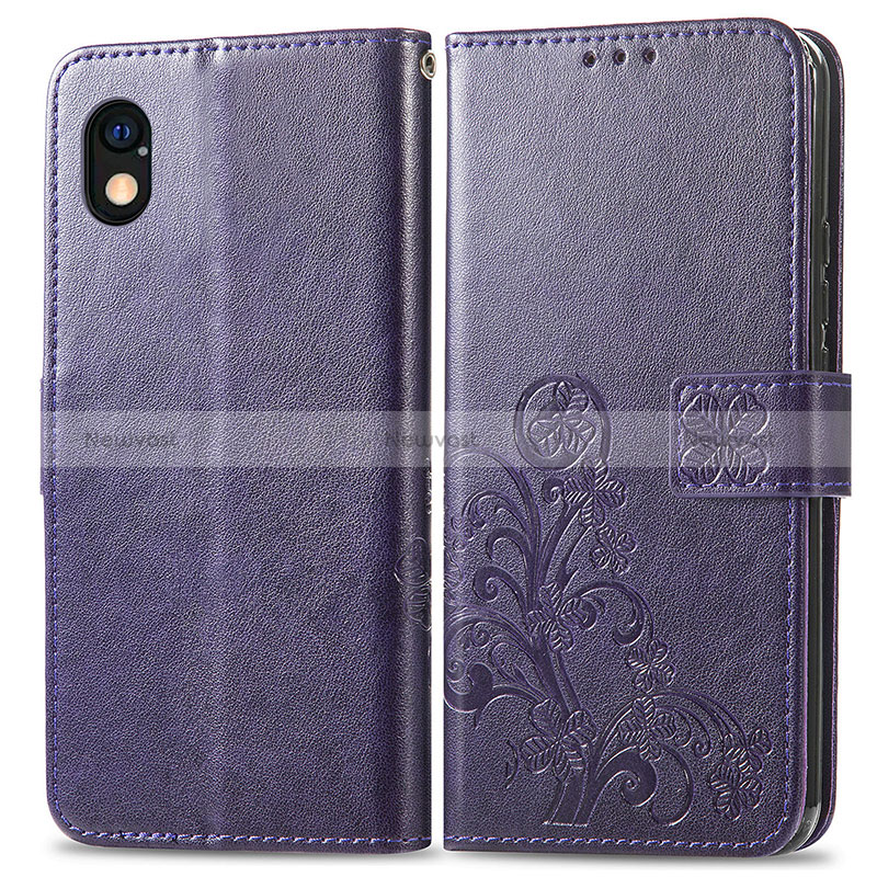 Leather Case Stands Flip Flowers Cover Holder for Sony Xperia Ace III SO-53C