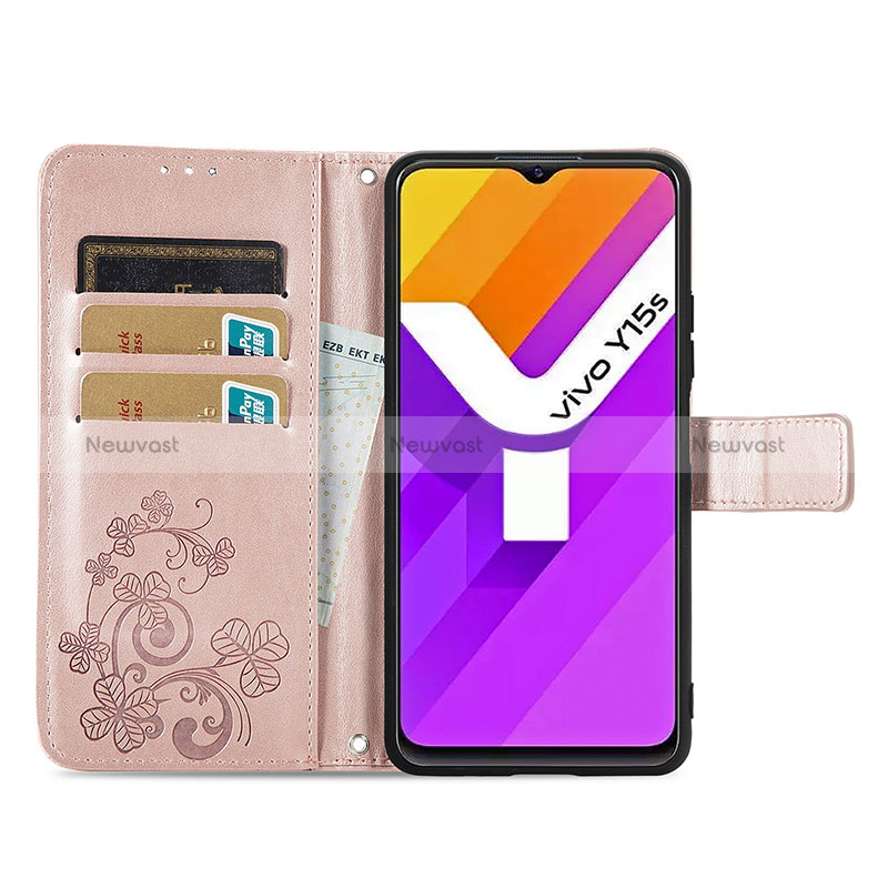 Leather Case Stands Flip Flowers Cover Holder for Vivo Y10 t1