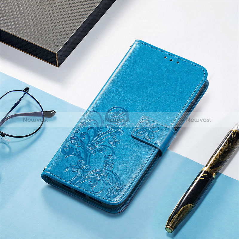 Leather Case Stands Flip Flowers Cover Holder for Vivo Y16