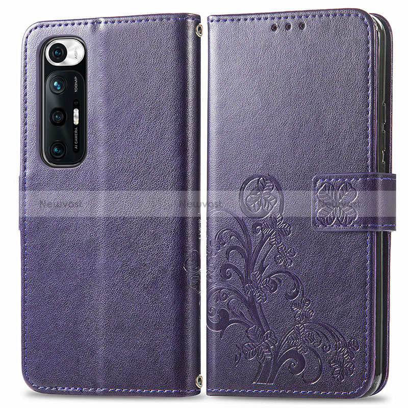 Leather Case Stands Flip Flowers Cover Holder for Xiaomi Mi 10S 5G