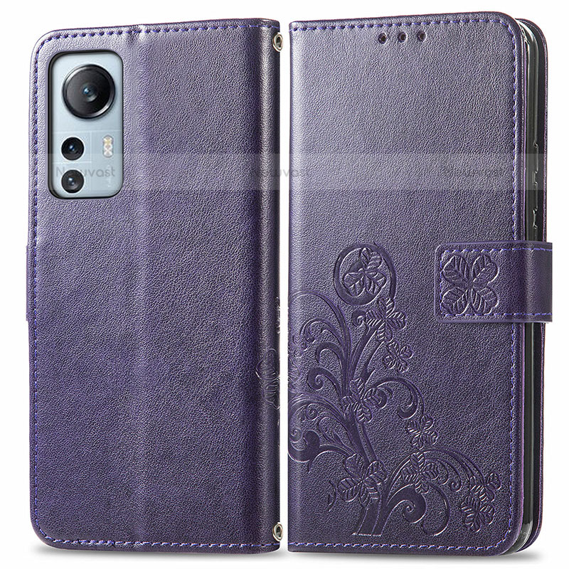 Leather Case Stands Flip Flowers Cover Holder for Xiaomi Mi 12 Lite 5G