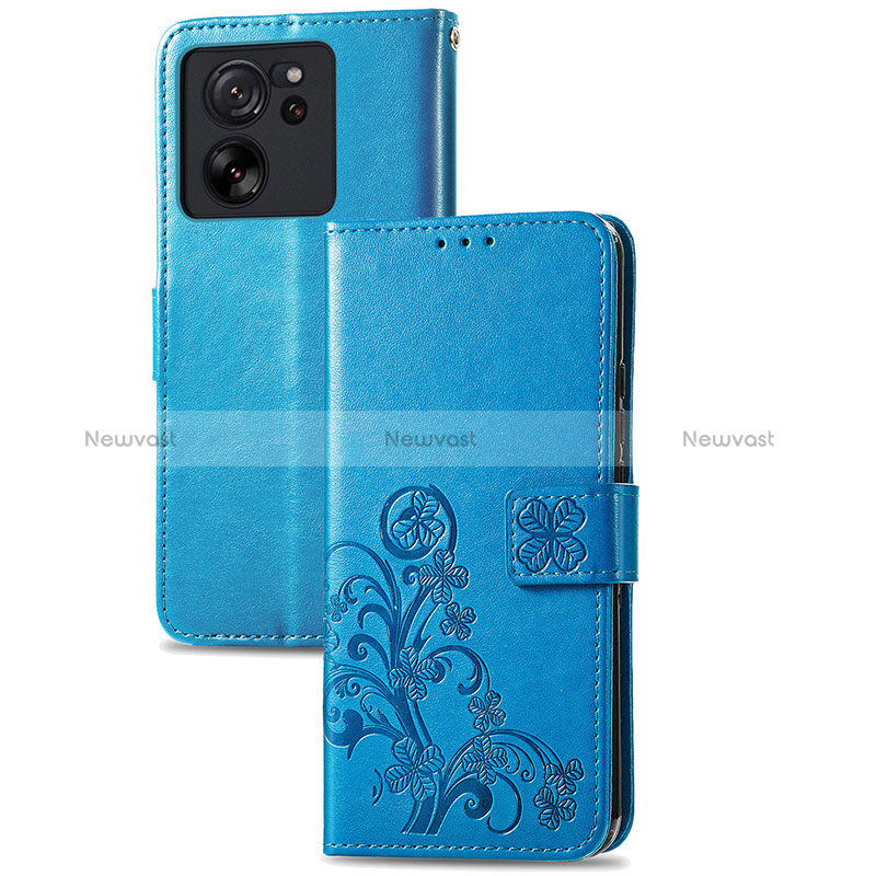 Leather Case Stands Flip Flowers Cover Holder for Xiaomi Mi 13T 5G