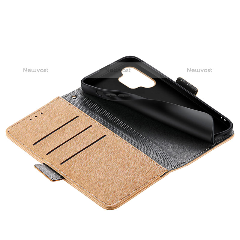 Leather Case Stands Flip Flowers Cover Holder S02D for Samsung Galaxy M32 5G