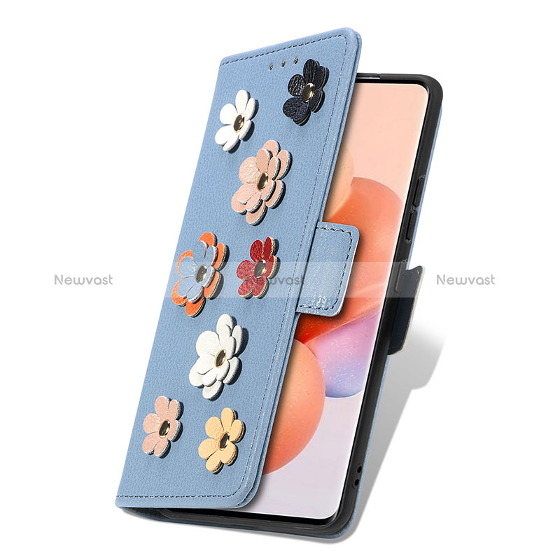 Leather Case Stands Flip Flowers Cover Holder S02D for Xiaomi Mi 12T 5G