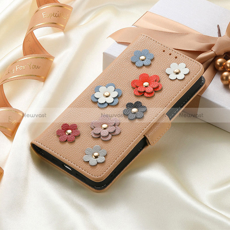 Leather Case Stands Flip Flowers Cover Holder S04D for Huawei Enjoy 50