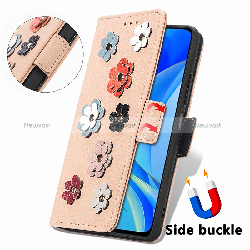 Leather Case Stands Flip Flowers Cover Holder S04D for Huawei Enjoy 50