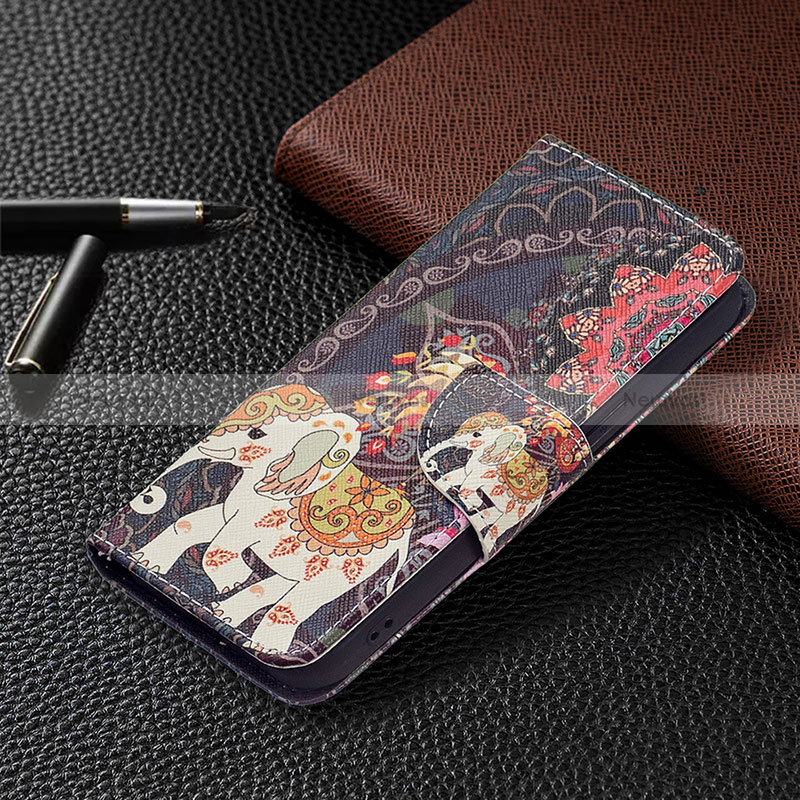 Leather Case Stands Flip Flowers Cover L07 Holder for Apple iPhone 15 Mixed