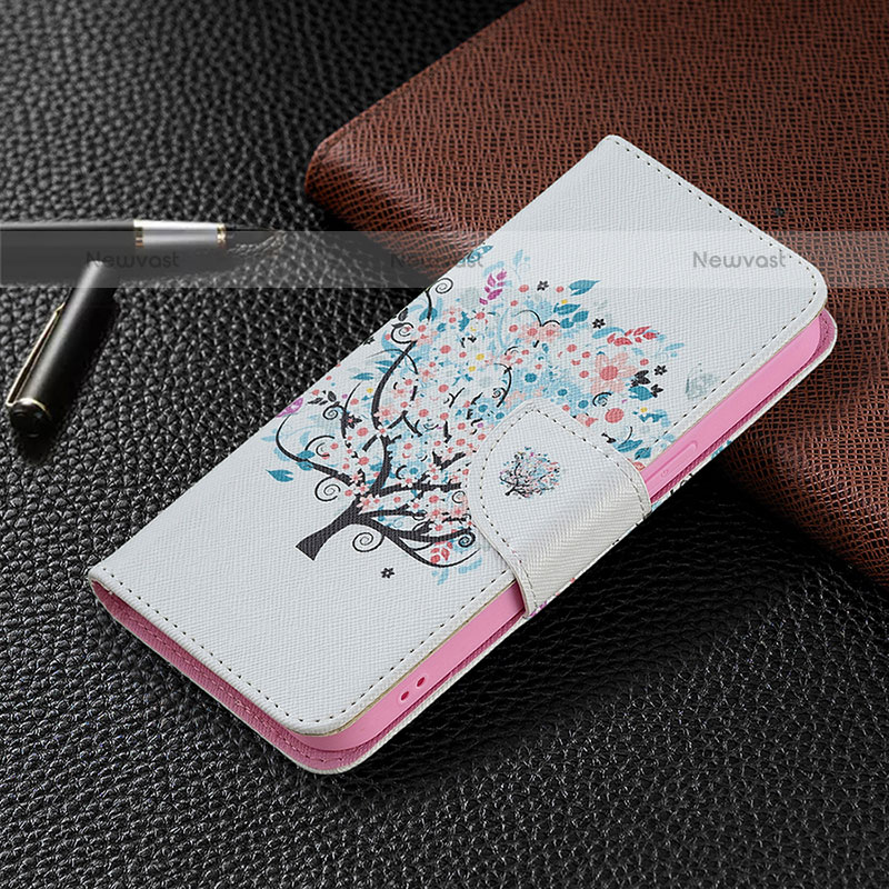 Leather Case Stands Flip Flowers Cover Z02 Holder for Apple iPhone 14 Pro Mixed