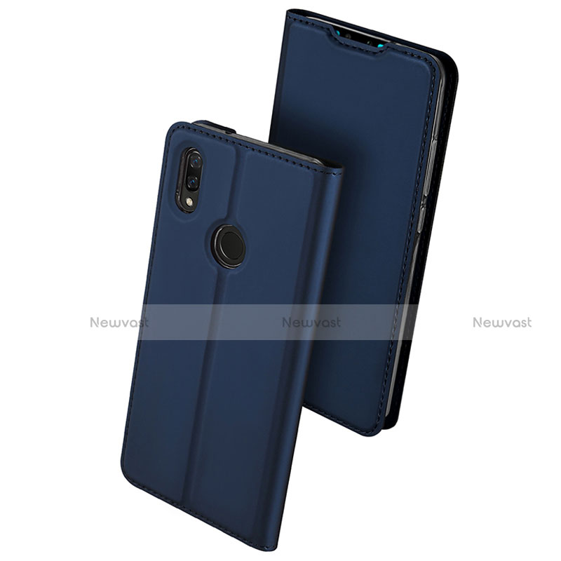 Leather Case Stands Flip Holder Cover for Huawei Enjoy 9 Plus Blue