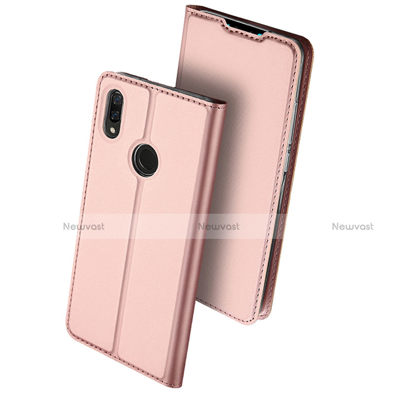 Leather Case Stands Flip Holder Cover for Huawei Enjoy 9 Plus Rose Gold