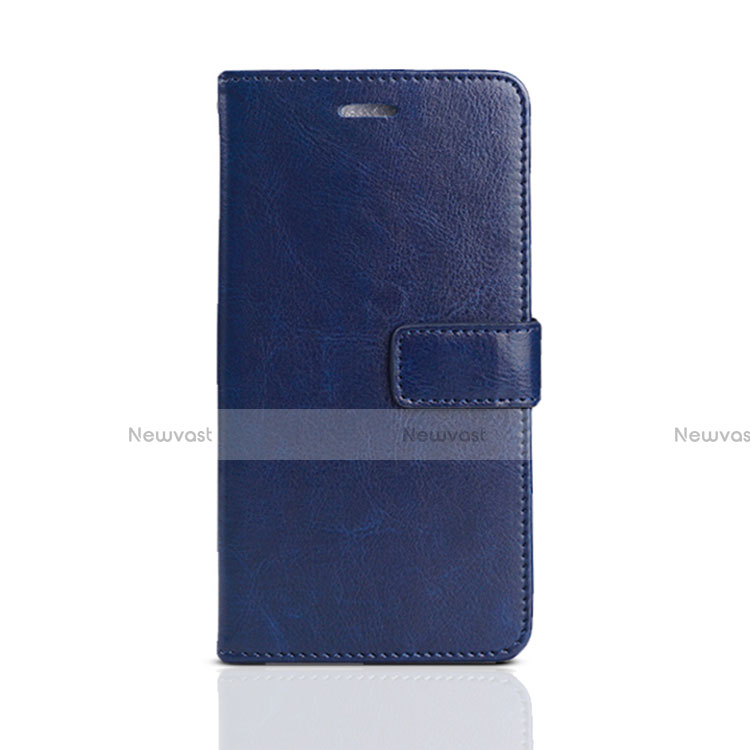 Leather Case Stands Flip Holder Cover for Huawei Honor 7S Blue