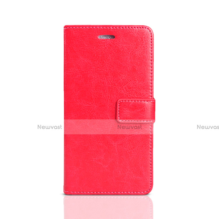 Leather Case Stands Flip Holder Cover for Huawei Honor 7S Red