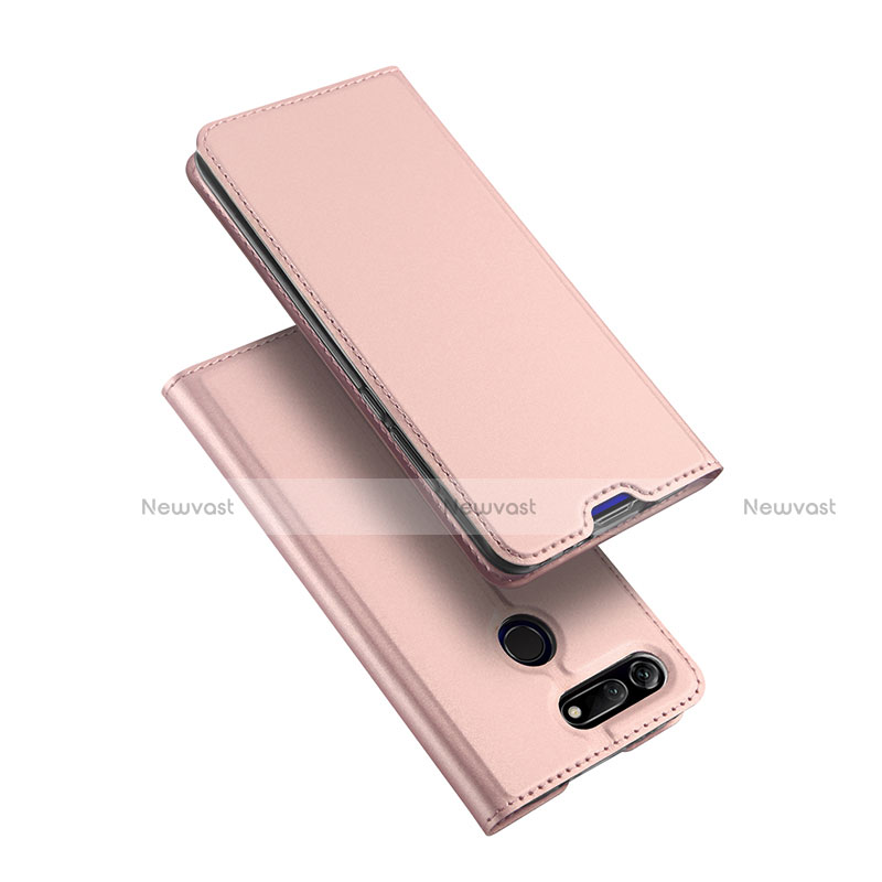 Leather Case Stands Flip Holder Cover for Huawei Honor View 20 Rose Gold