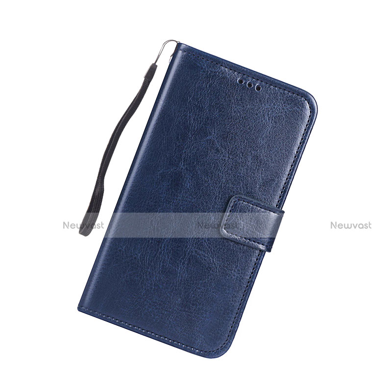 Leather Case Stands Flip Holder Cover for Huawei P Smart (2019) Blue