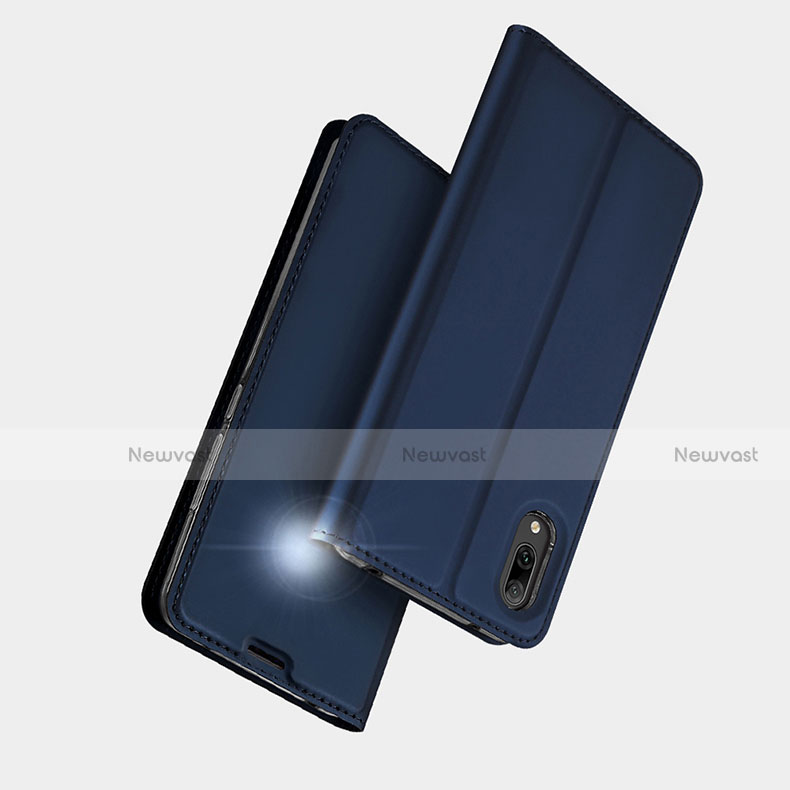 Leather Case Stands Flip Holder Cover for Huawei Y7 (2019)