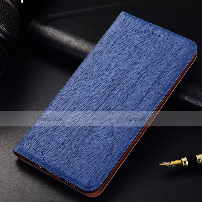 Leather Case Stands Flip Holder Cover for Oppo Find X Blue